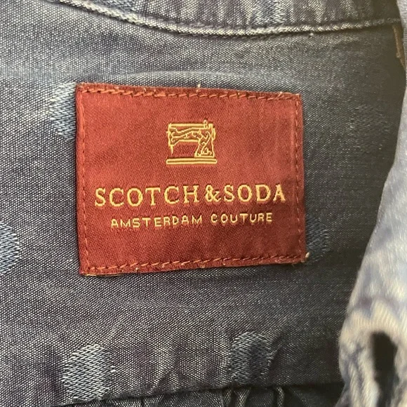 Scotch & Soda polka dot denim button down oxford - Picture 2 of 6